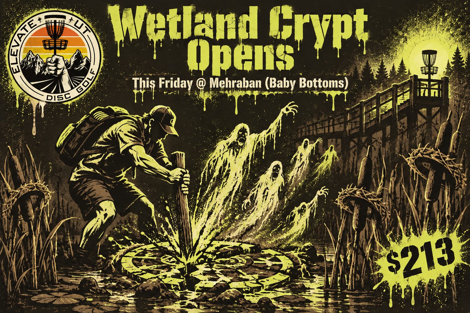 Wetland Crypt Opens event art